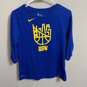 Nike Dri-Fit Golden State Warriors 3/4 Sleeve Tee